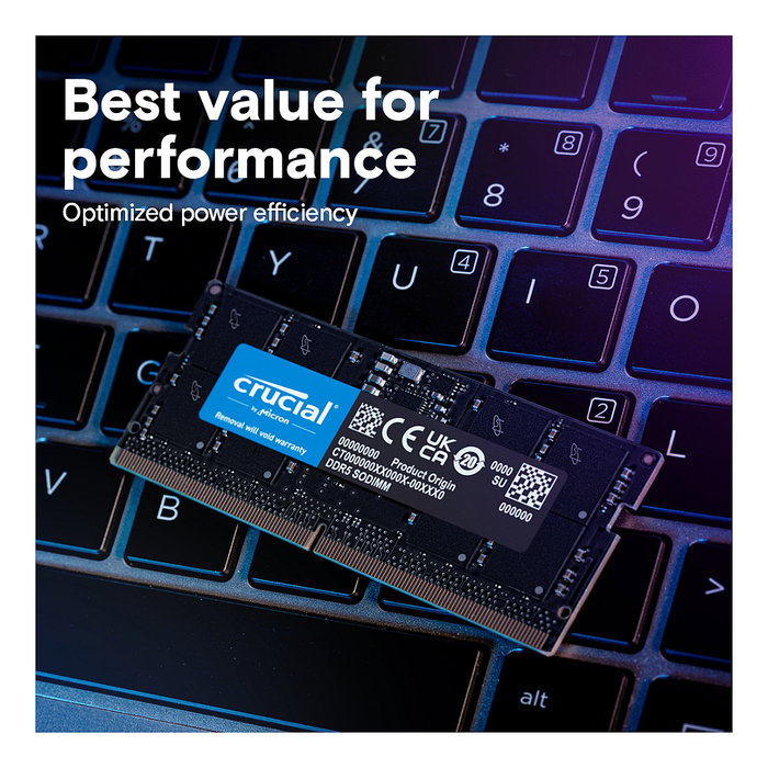 Crucial DDR5 64GB 5600MHz SO-DIMM SODIMM Módulo RAM CT64G56C46S5