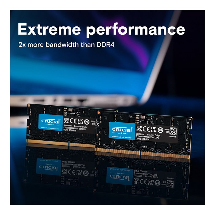 Crucial DDR5 64GB 5600MHz SO-DIMM SODIMM Módulo RAM CT64G56C46S5