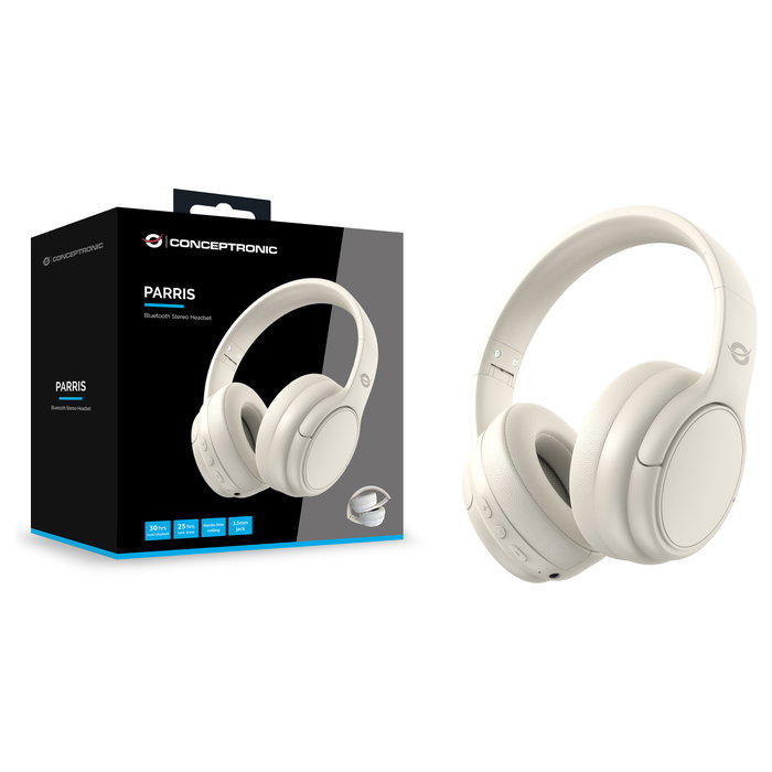 Conceptronic PARRIS03C Auriculares Inalámbricos Bluetooth 5.4 Crema