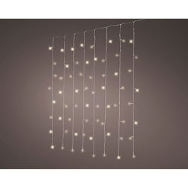 Lumineo Cortina de leds multifunción interconectable, luz blanca cálida, 200 leds, 1.5 x 2 m, IP44, con temporizador