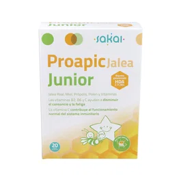 SAKAI Proapic Jalea Real Infantil Junior 20 Ampollas - Suplemento Infantil de Jalea Real