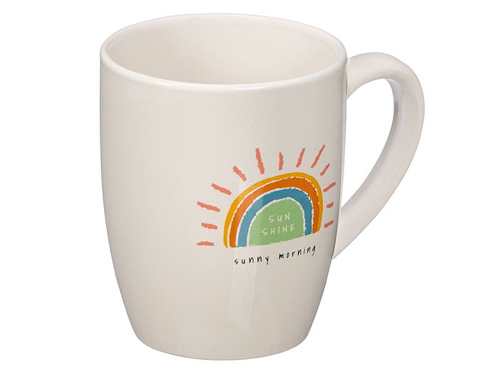 VESSIA Taza de Porcelana Sunshine 350ml Blanco-Multicolor