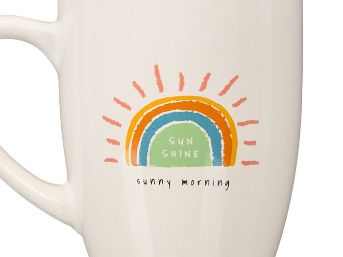 VESSIA Taza de Porcelana Sunshine 350ml Blanco-Multicolor