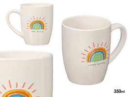 VESSIA Taza de Porcelana Sunshine 350ml Blanco-Multicolor