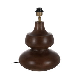 Base Lámpara Mesa Marrón Madera de Mango 25 X 25 X 30 cm