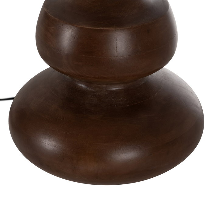 Base Lámpara Mesa Marrón Madera de Mango 25 X 25 X 30 cm