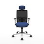PIQUERAS Y CRESPO Silla de oficina Yunquera con mecanismo Sincro/Traslack Azul marino y Negro