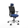 PIQUERAS Y CRESPO Silla de oficina Yunquera con mecanismo Sincro/Traslack Azul marino y Negro