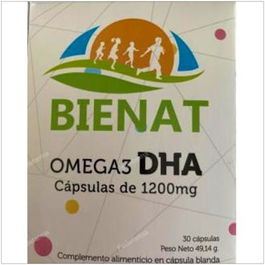 BIENAT DHA Omega 3 1200Mg 30 Cápsulas