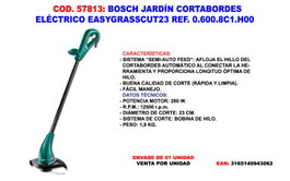 BOSCH Cortabordes Eléctrico GRASCUT 280W 23cm