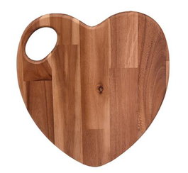 DKD Home Decor Tabla de Cortar Acacia Corazón Natural 34x32,5x1,8 cm