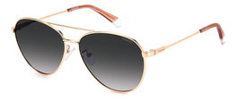 Polaroid PLD-4142-G-S-X-DDB Gafas de sol con cristal gris y montura dorada
