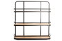 DKD Home Decor Estanteria Pared Loft Metal y Madera 51 x 13 x 61 cm (2 Unidades)
