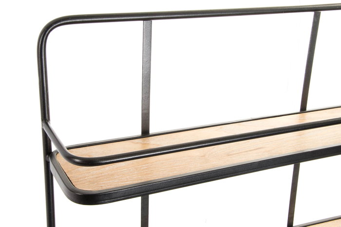 DKD Home Decor Estanteria Pared Loft Metal y Madera 51 x 13 x 61 cm (2 Unidades)