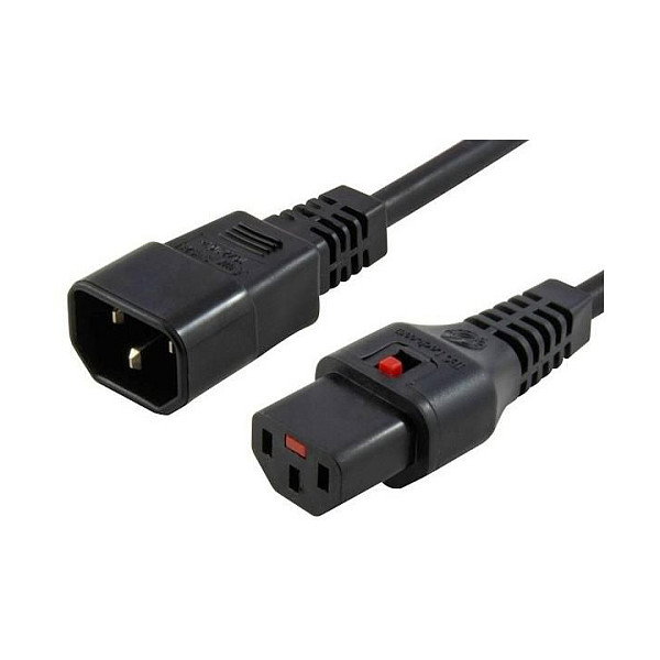 MicroConnect Cable de alimentación C13 IEC Lock a C14, 1m, negro MicroConnect Cable de alimentación C13 IEC Lock a C14, 1m, negro