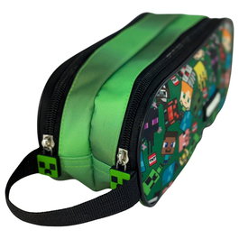 MANENTI Bolsa cremallera Characters Minecraft triple 23x10x6cm