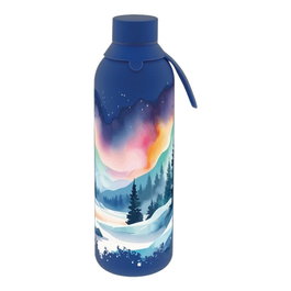 AUREA Botella térmica Travel Dreams con interior cerámico y 2 tapones, 750ml, dark blue