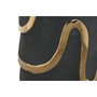 DKD Home Decor Jarrón de Gres Abstracto Rugoso Gris y Dorado