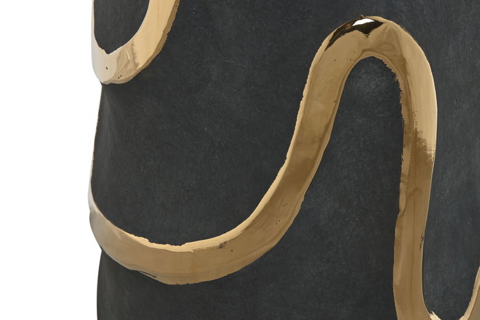 DKD Home Decor Jarrón Moderno Abstracto Gris Dorado 17 x 35 x 17 cm DKD Home Decor Jarrón Moderno Abstracto Gris Dorado 17 x 35 x 17 cm