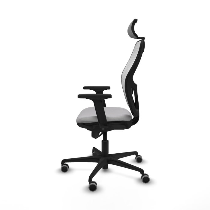 PIQUERAS Y CRESPO Silla de oficina Jorquera con mecanismo Sincro, Gris claro y Blanco PIQUERAS Y CRESPO Silla de oficina Jorquera con mecanismo Sincro, Gris claro y Blanco