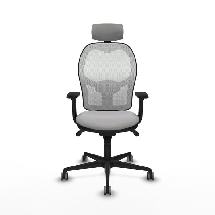 PIQUERAS Y CRESPO Silla de oficina Jorquera con mecanismo Sincro, Gris claro y Blanco PIQUERAS Y CRESPO Silla de oficina Jorquera con mecanismo Sincro, Gris claro y Blanco