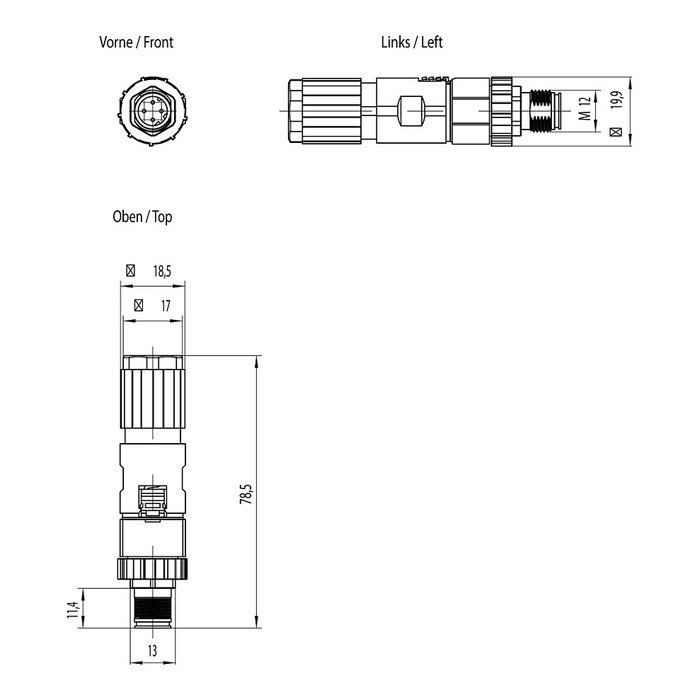 Siemens 6GK1901-0DB20-6AA0 SIMATIC NET IE FC M12 PLUG PRO M12 S Siemens 6GK1901-0DB20-6AA0 SIMATIC NET IE FC M12 PLUG PRO M12 S