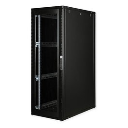 ROLINE 26.21.0152 Servidor Rack 36U 19 Pulgadas, Bastidor Independiente Negro con Puertas de Cristal, Capacidad 1000 kg, 600x1000x1705 mm