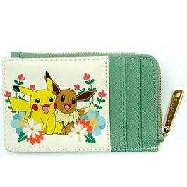 Loungefly Tarjetero Pikachu & Eevee Floral Loungefly