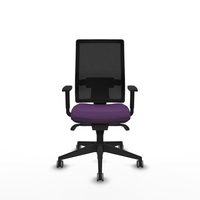 PIQUERAS Y CRESPO Silla de oficina Horna con mecanismo Sincro, morado y negro