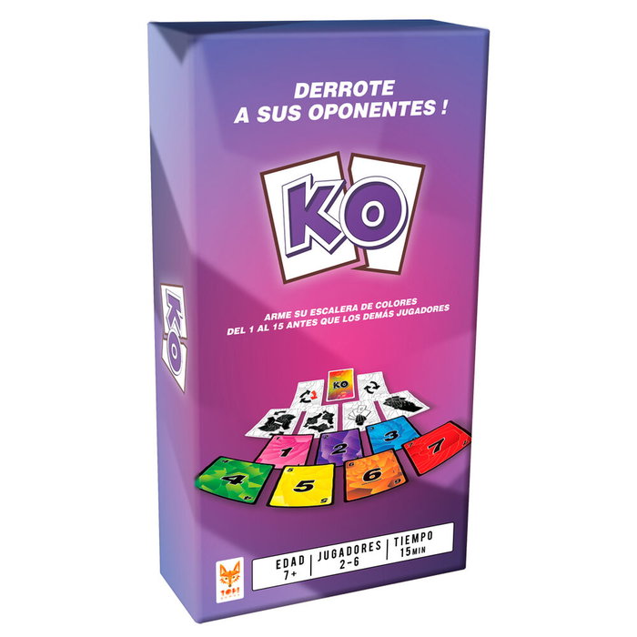 TOPI GAMES Juego de cartas KO español para 2-6 jugadores a partir de 7 años