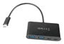 V7 V7UC2A2CHUB-BLK Hub USB-C con 4 Puertos USB 3.2 Gen 1 para PC y Mac (2x USB-A, 2x USB-C), Negro
