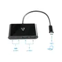 V7 V7UC2A2CHUB-BLK Hub USB-C con 4 Puertos USB 3.2 Gen 1 para PC y Mac (2x USB-A, 2x USB-C), Negro