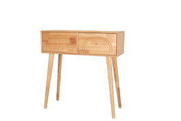 DKD Home Decor Consola de Madera de Hevea Natural Qingyue