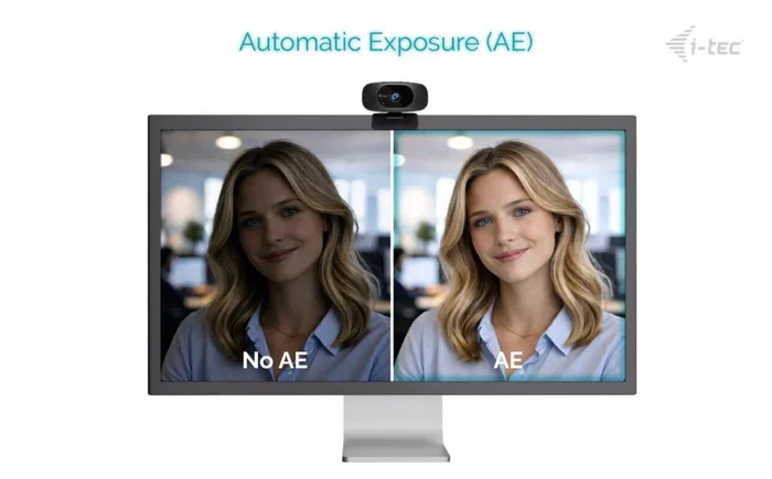 i-tec SOLOMON 300 Cámara Web 4K UHD 3840x2160 60fps - Campo de visión 92° - Obturador de privacidad - Plug & Play USB - Compatible con Windows, Mac, Android, iOS