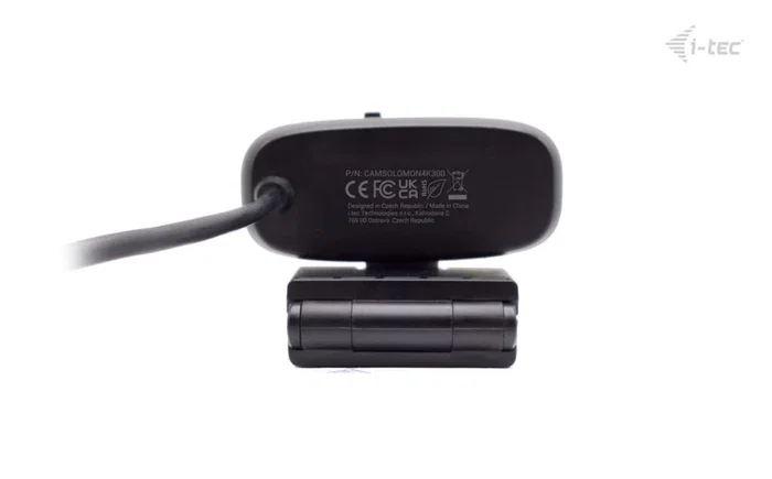 i-tec SOLOMON 300 Cámara Web 4K UHD 3840x2160 60fps - Campo de visión 92° - Obturador de privacidad - Plug & Play USB - Compatible con Windows, Mac, Android, iOS