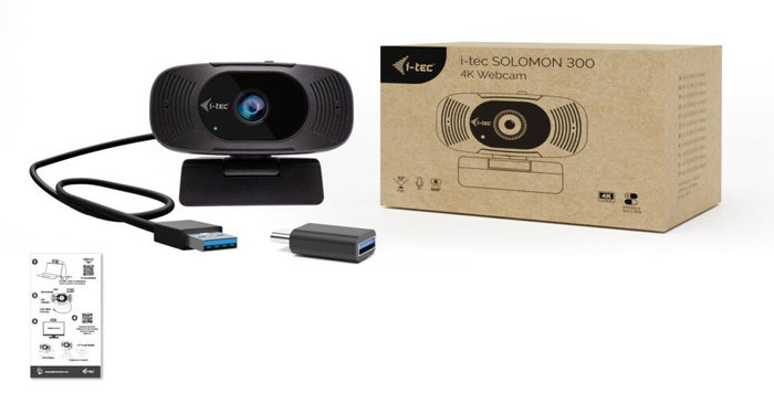 I-Tec SOLOMON 300 4K Webcam, 8,29 MP, Negro I-Tec SOLOMON 300 4K Webcam, 8,29 MP, Negro