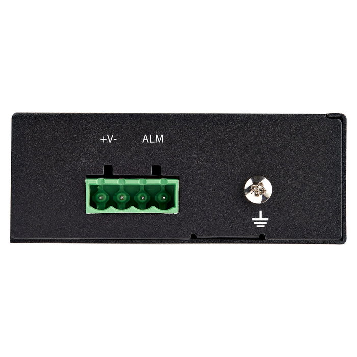 StarTech Conversor de Medios Ethernet Industrial PoE+ SFP a RJ45 60W