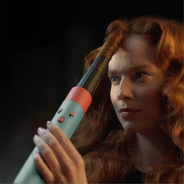 Dyson Airwrap i.d. Curly+Coily - Verde azulado, Naranja y Negro