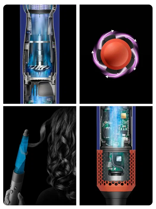 Dyson Airwrap i.d. Curly+Coily - Verde azulado, Naranja y Negro