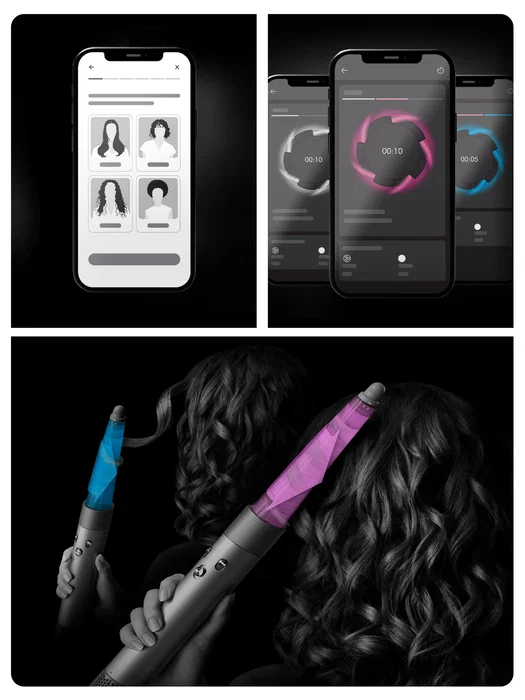 Dyson Airwrap i.d. Curly+Coily - Verde azulado, Naranja y Negro