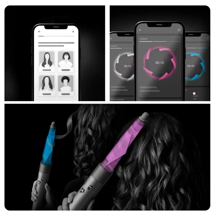 Dyson Airwrap i.d. Curly+Coily - Verde azulado, Naranja y Negro