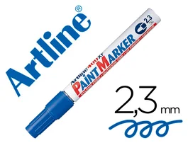 Artline EK-400 XF Rotulador Permanente Azul - Punta Redonda 2.3 mm - Metal, Caucho y Plástico