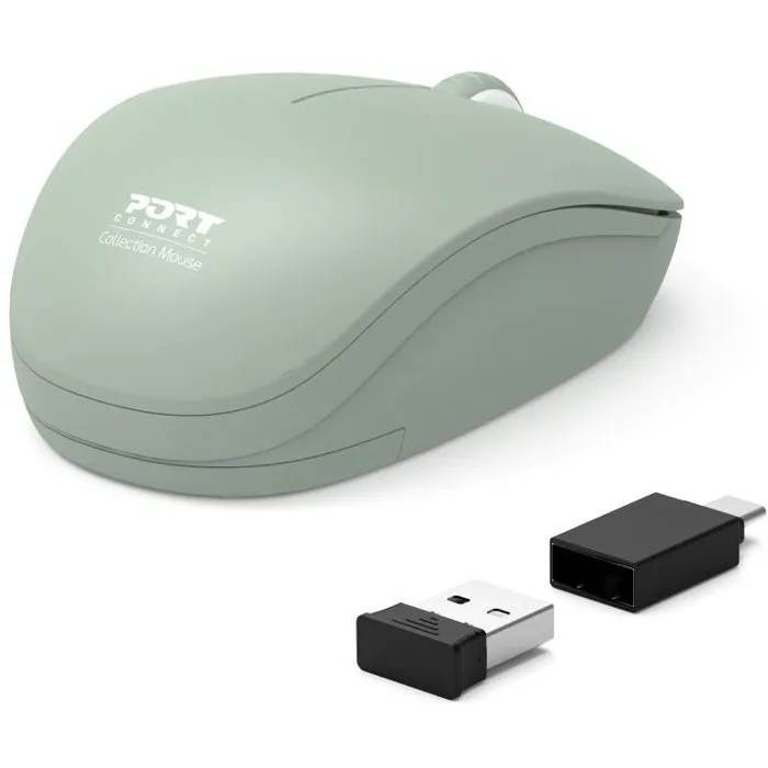 Port Designs Ratón Inalámbrico Colección II 900543, 2.4 GHz, Verde Oliva