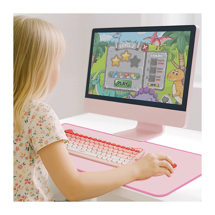 LogiLink Desk Mat 700 x 300 mm, rosa