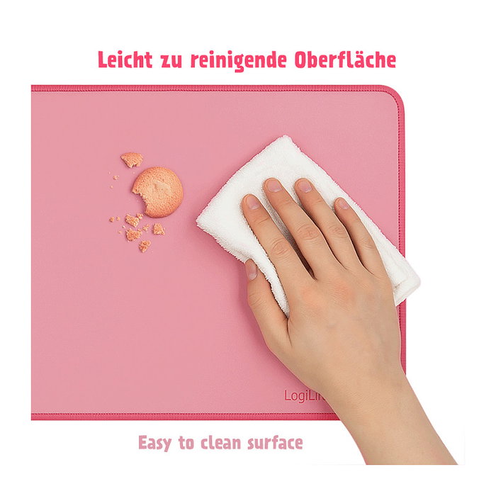 LogiLink Desk Mat 700 x 300 mm, rosa