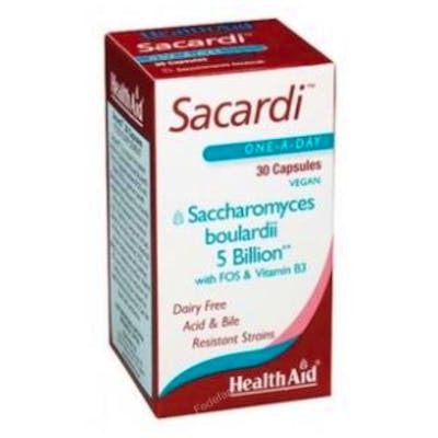 Health Aid Sacardi (Saccharomyces Boulardii) 30 cápsulas vegetales