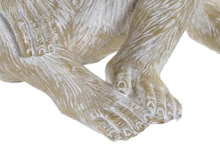 DKD Home Decor Figura de Resina Mono Dorado Surtido de 3