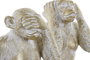 DKD Home Decor Figura de Resina Mono Dorado Surtido de 3
