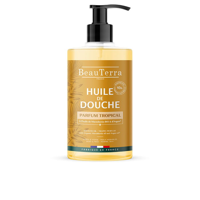 BEAUTERRA HUILE DE DOUCHE tropical Aceite de Ducha 750 ml con Aceite de Argán y Macadamia, Sin Parabenos, Sin Siliconas, Para Todo Tipo de Pieles BEAUTERRA HUILE DE DOUCHE tropical Aceite de Ducha 750 ml con Aceite de Argán y Macadamia, Sin Parabenos, Sin Siliconas, Para Todo Tipo de Pieles