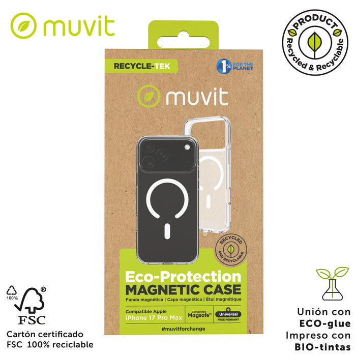 Funda para Móvil Muvit for Change iPhone 17 Pro Max Transparente